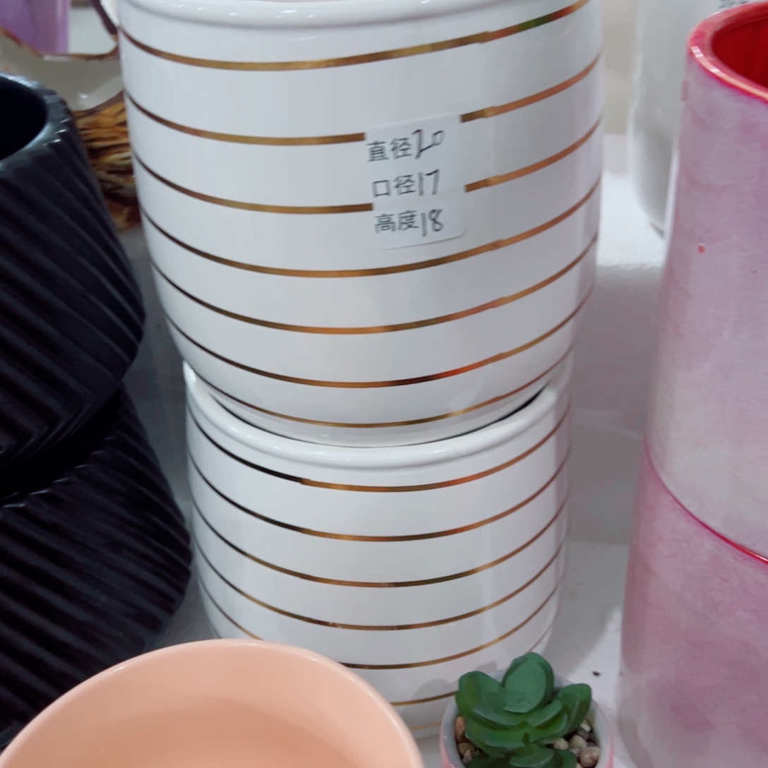 有孔，陶瓷花盆满10米包邮发货