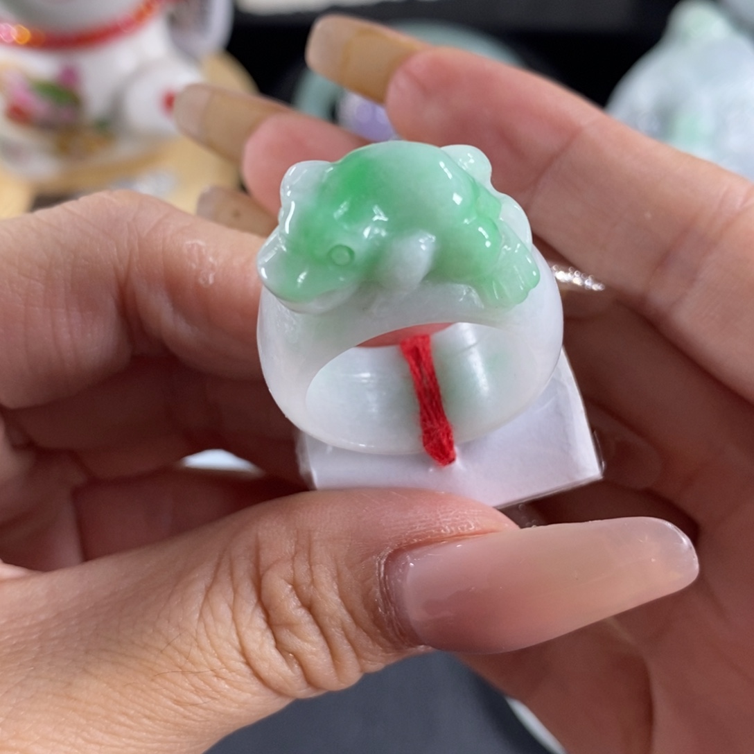 未镶嵌戒指翡翠天然翡翠圈口19.6