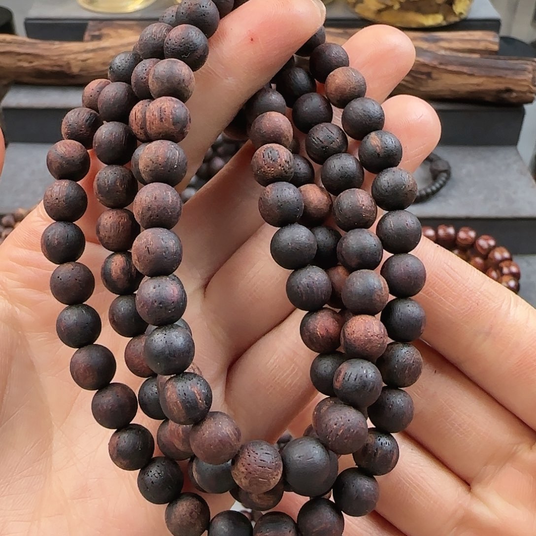 降真香手串/手链0.8×108黄油麻丝软结油