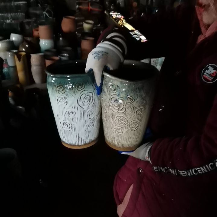 红陶口16高24两个