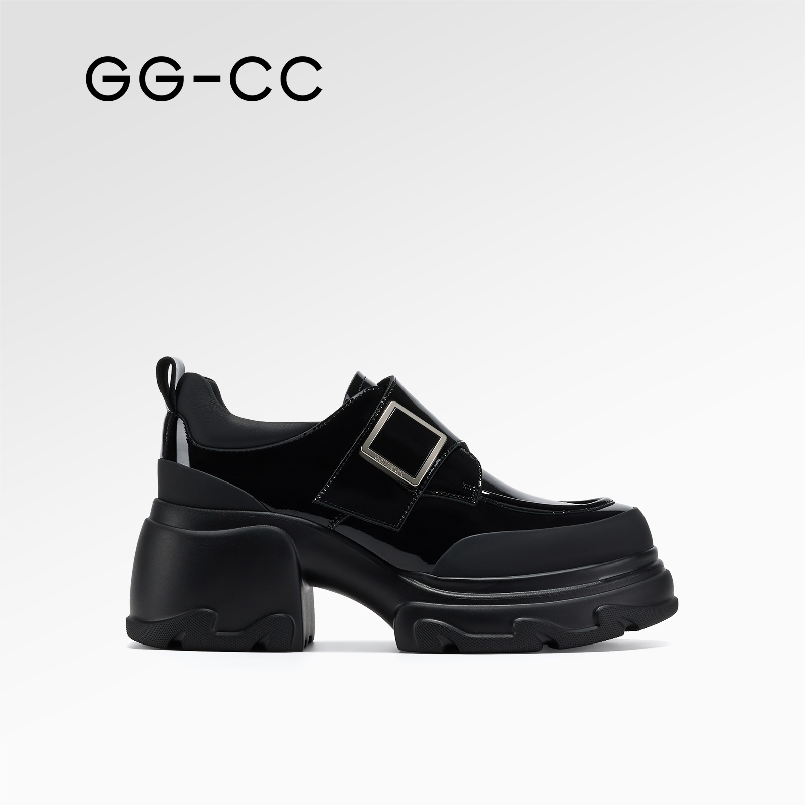 GG-CC【英伦画刊】2025春季新款时尚英伦厚底乐福鞋粗跟皮鞋1051