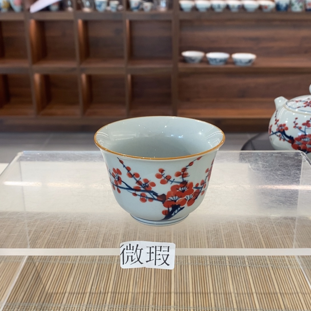 釉下彩老陶泥手工绘制