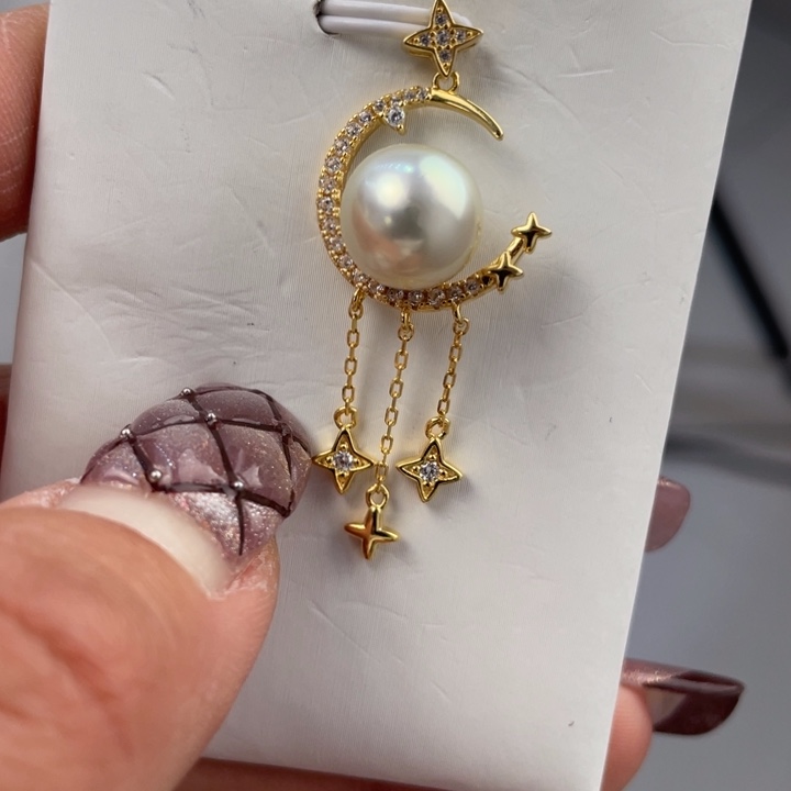 海水珍珠颈饰银S925镶嵌