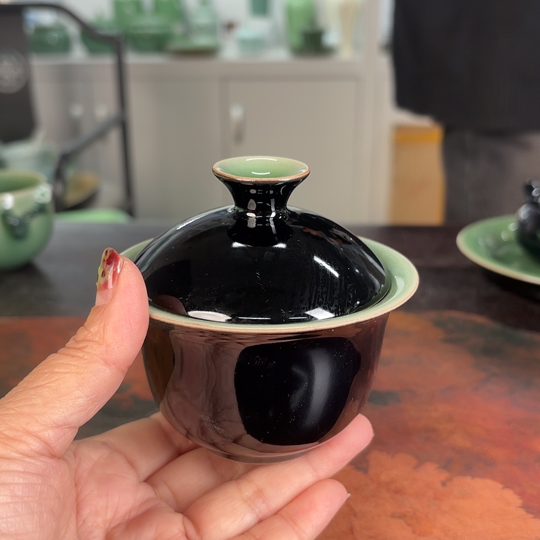 龙泉云间青瓷小米茶器