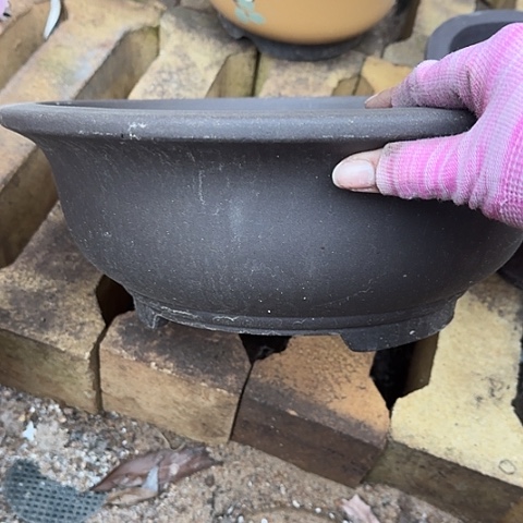 紫砂33紫泥碗盆花盆花盆