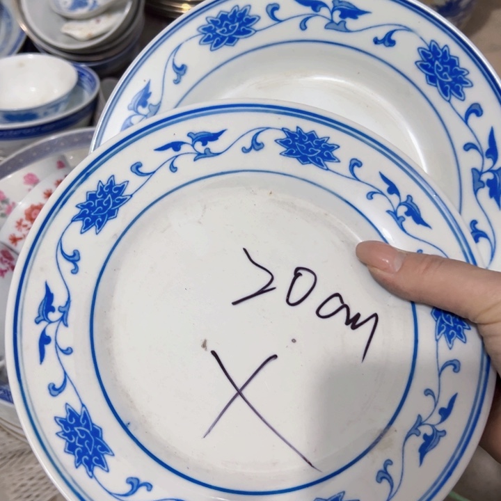 景德镇陶瓷高温瓷平盘微瑕