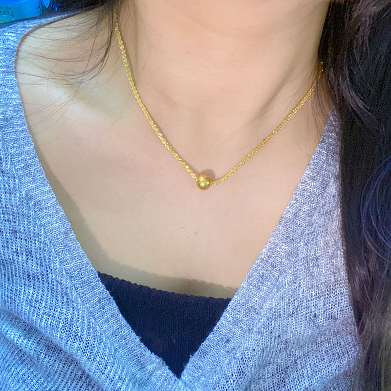 合金项链 A585  圆球项链满天星链条