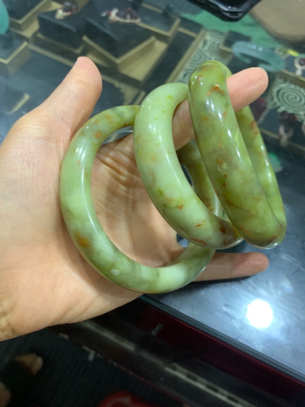 天然藏花唐三彩手镯