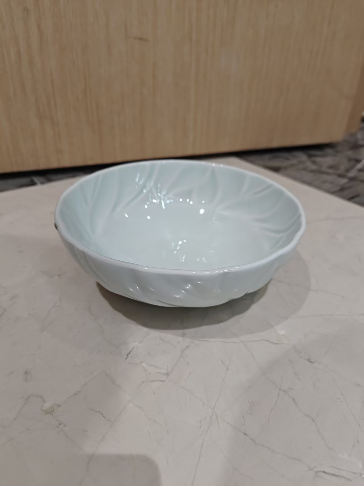 景德镇五花马6.5寸落叶面碗饭碗家用影青陶瓷汤碗
