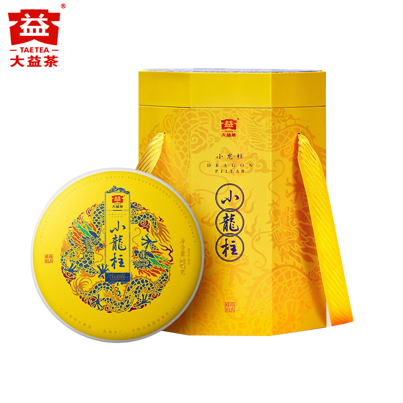 【昆明仓】大益普洱茶 2023年2301批小龙柱普洱熟茶饼357g*5饼 整提