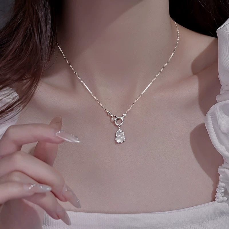 钛钢项链 [葫芦]环环相扣新中式葫芦项链轻奢锁骨链F2672