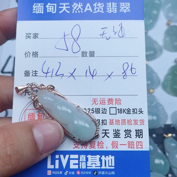 颈饰银S925镶嵌翡翠纯天然缅甸a货翡翠