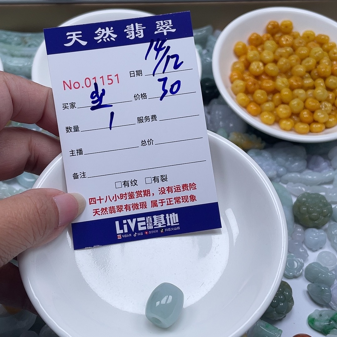 悬***尘翡翠未镶嵌颈饰4567