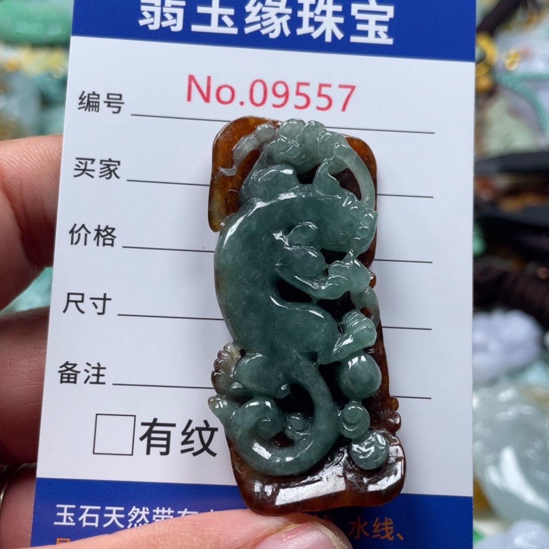 翡翠颈饰未镶嵌翡玉缘翡翠挂件