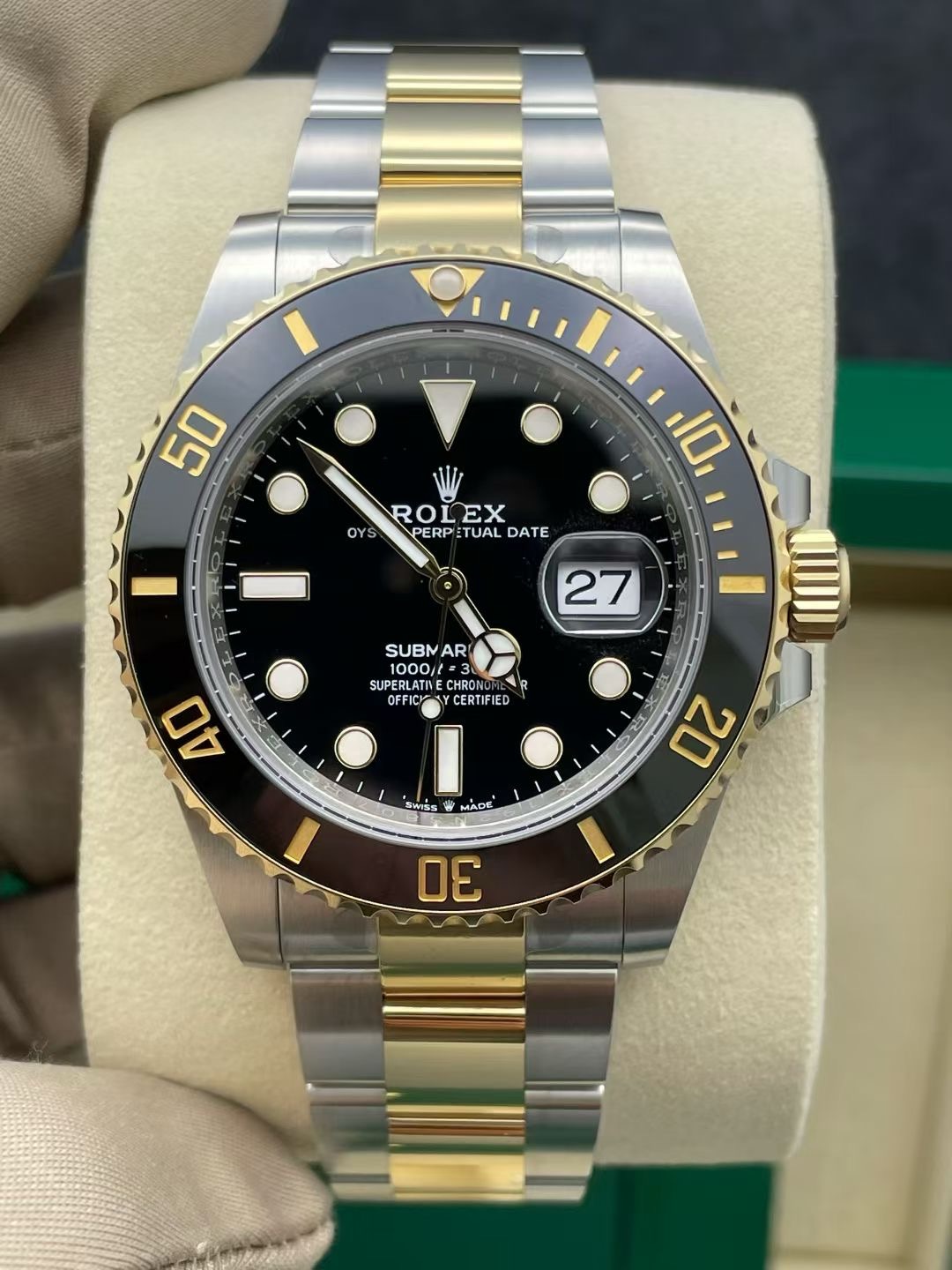 未使用 Rolex/劳力士 杜师傅/自动/潜航者/间金黑