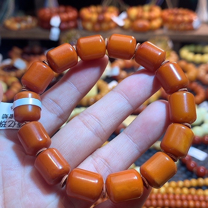 琥珀未镶嵌手链蜜蜡