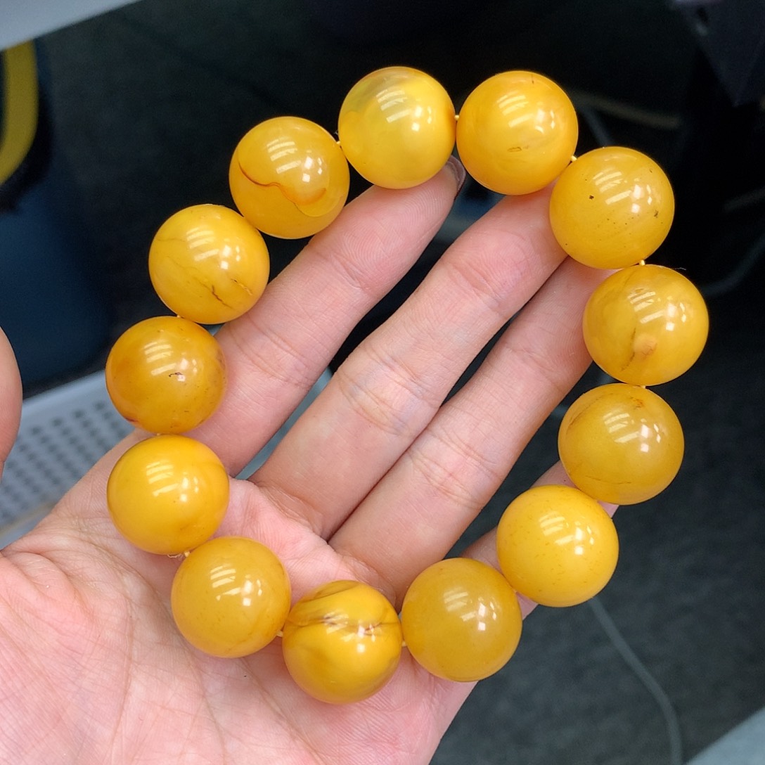 琥珀未镶嵌珠宝奇石18mm➕