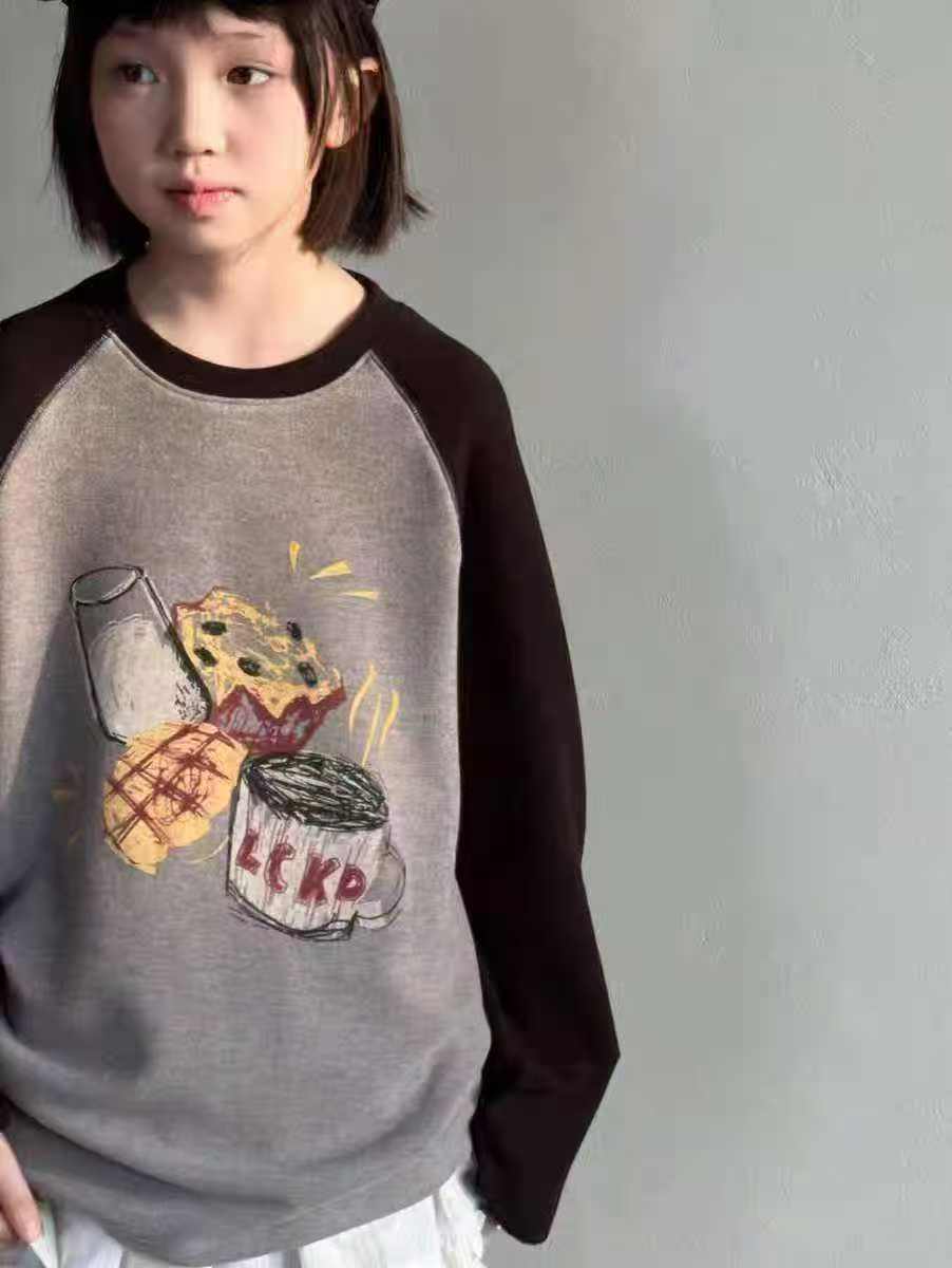 25冬款插肩袖打底衣88006韩版儿童时尚潮流百搭休闲个性舒适