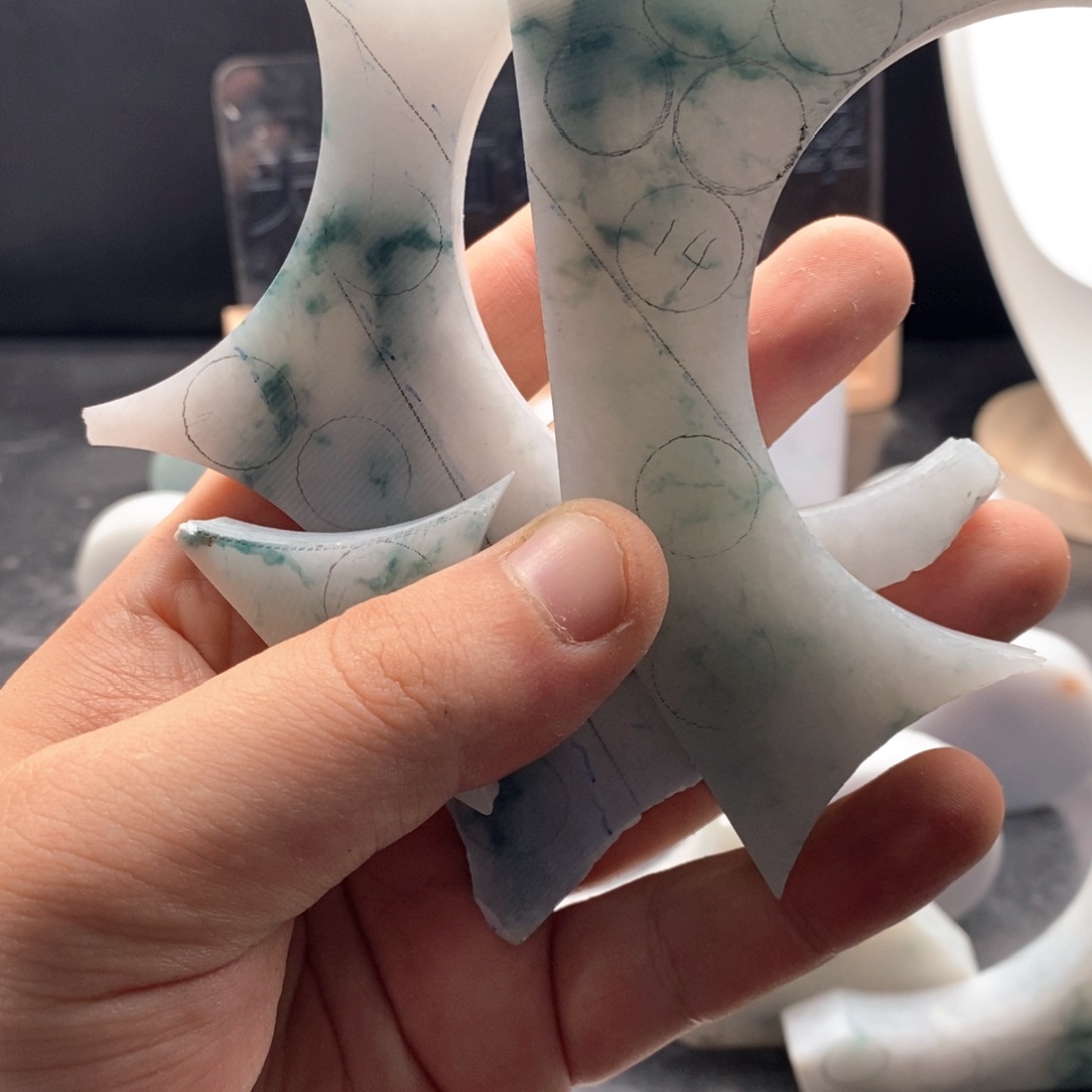 翡翠未镶嵌吊坠(不含链)海*