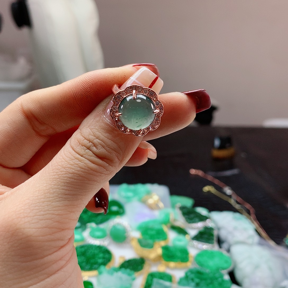 【闪购商品】翡翠戒指银S925镶嵌，