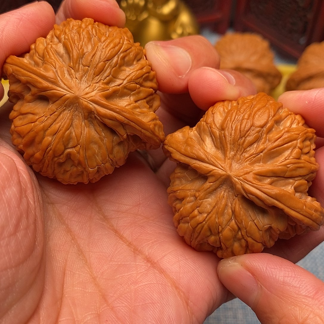 荒***行文玩核桃把件全品毕业山地磨盘45尺