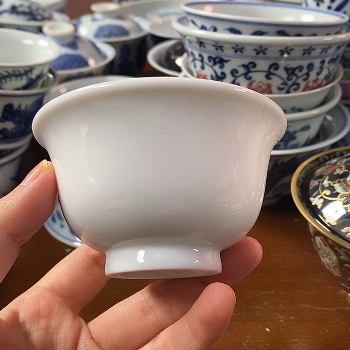 手工手绘青花单杯