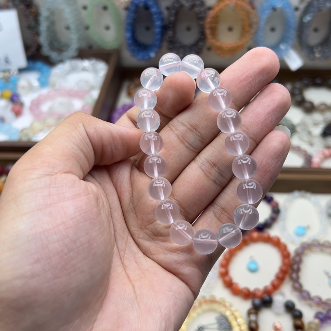 未镶嵌手链水晶10.5咪透体星光粉