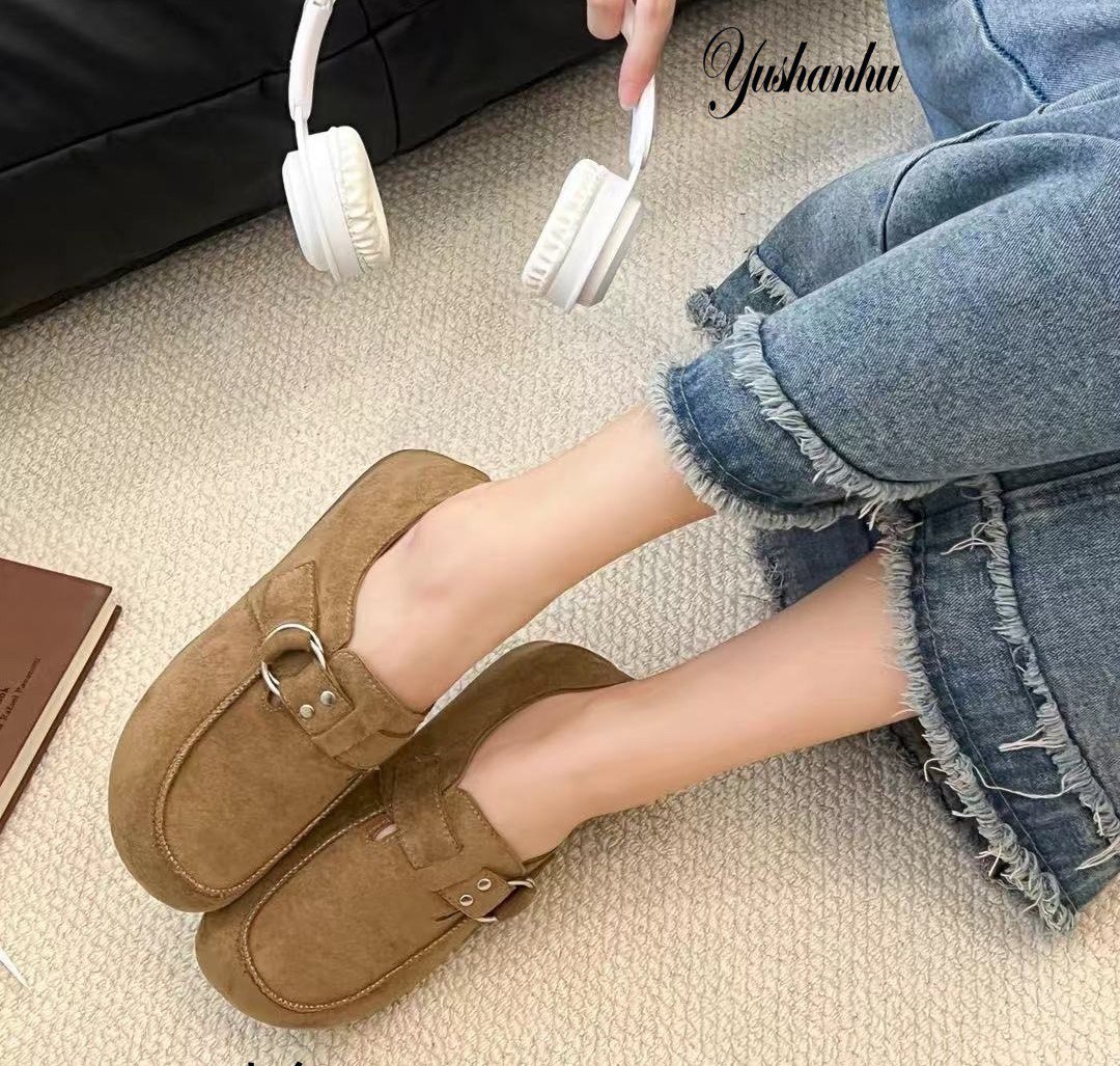 勃肯鞋小皮匠6006秋季圆头春季乐福鞋豆豆鞋女鞋毛毛鞋复古