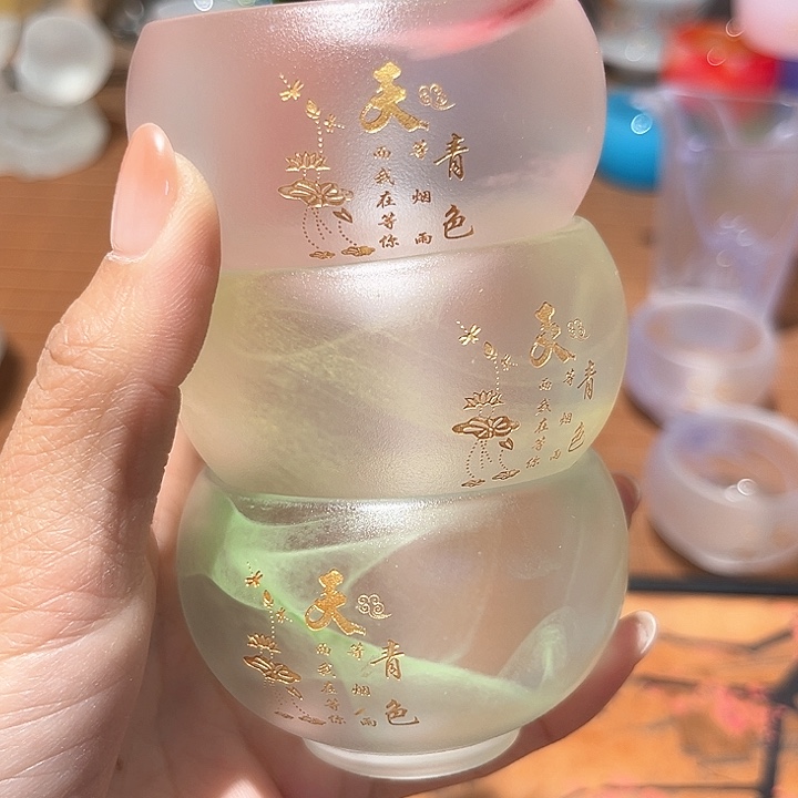 A****7磨砂烟雨杯子3个不带礼盒