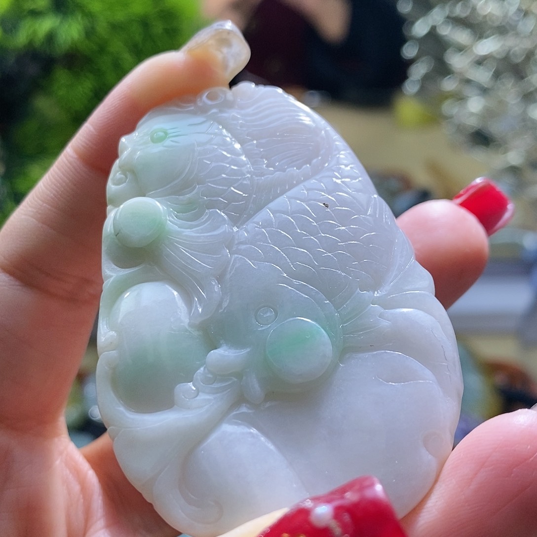 【闪购商品】翡翠颈饰未镶嵌鱼