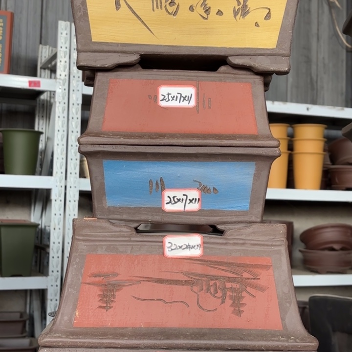 紫砂花盆100-5。       