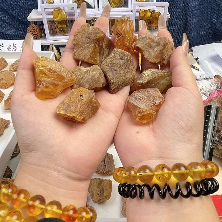 R***x定制琥珀未镶嵌天然琥珀蜜蜡
