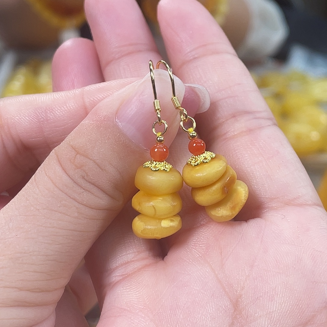 琥珀银S925镶嵌珠宝奇石多样性发其一h