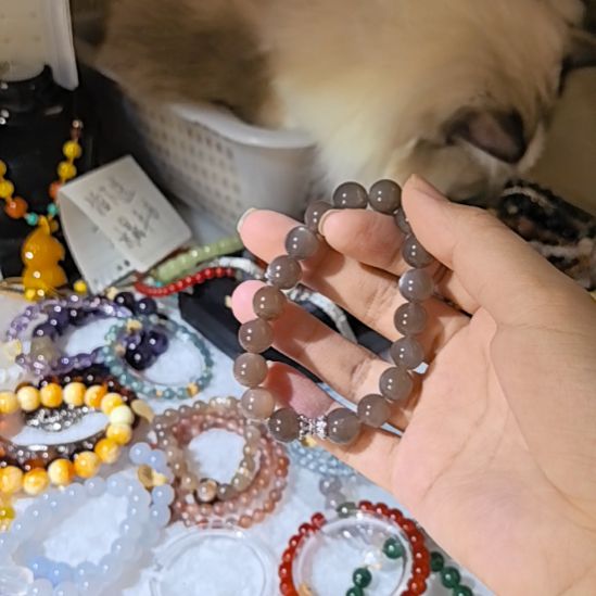 大理石磁石奶茶月光石配k金锆石配件