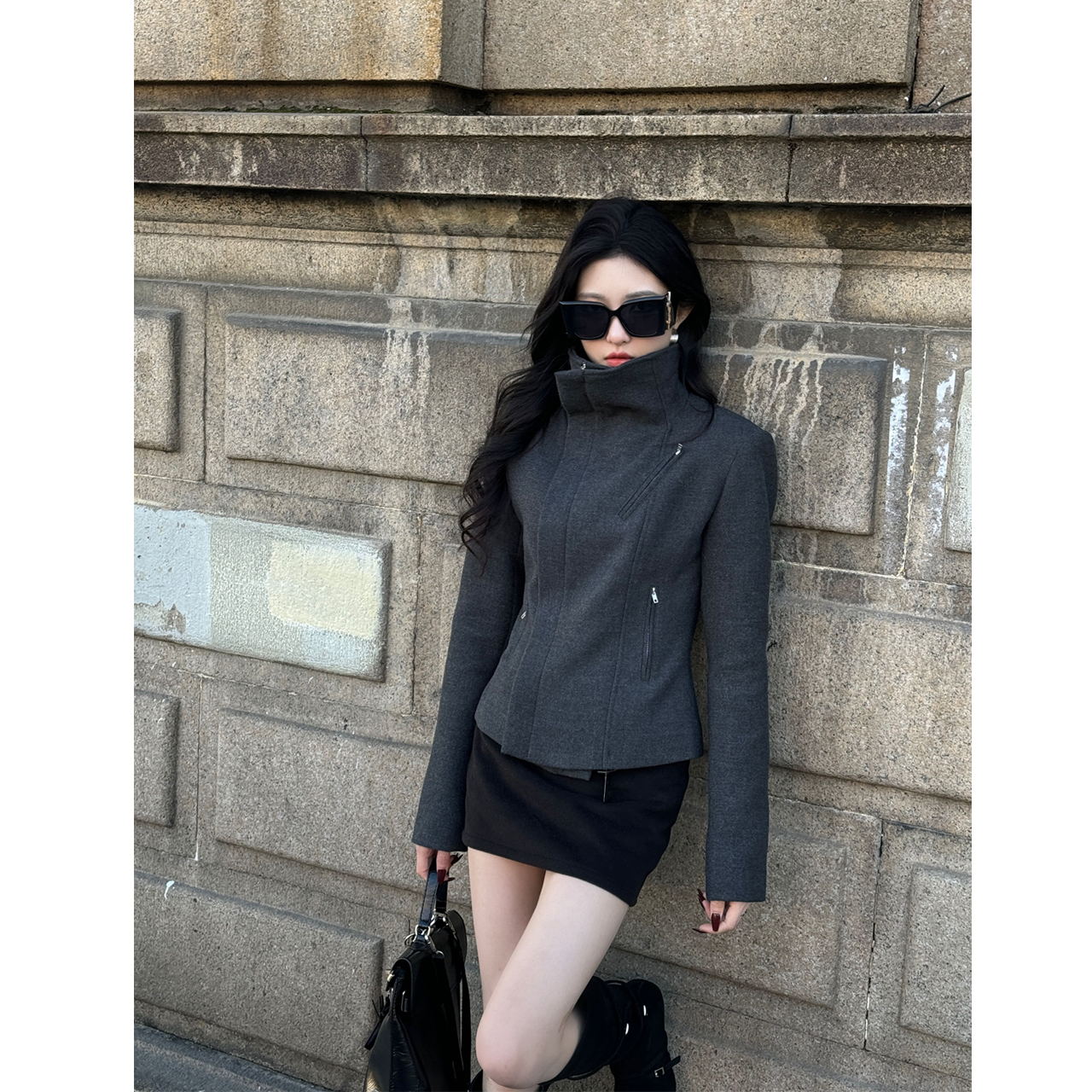 CHUCHU 【ROI纸片人】灰色上衣XMZH6028