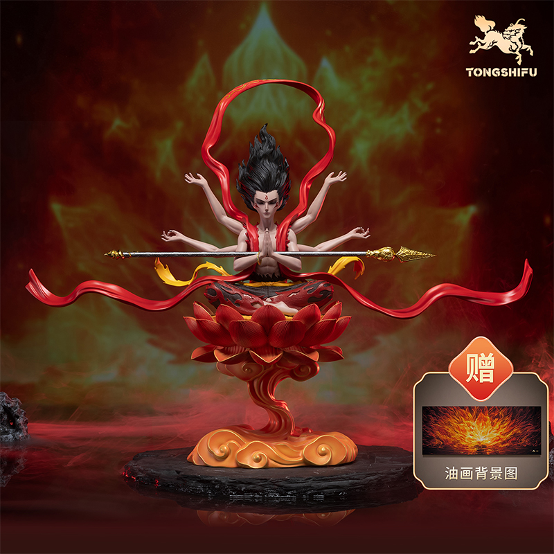 铜师傅《哪吒之魔童闹海》正版授权 火莲六臂哪吒 收藏级艺术品摆件
