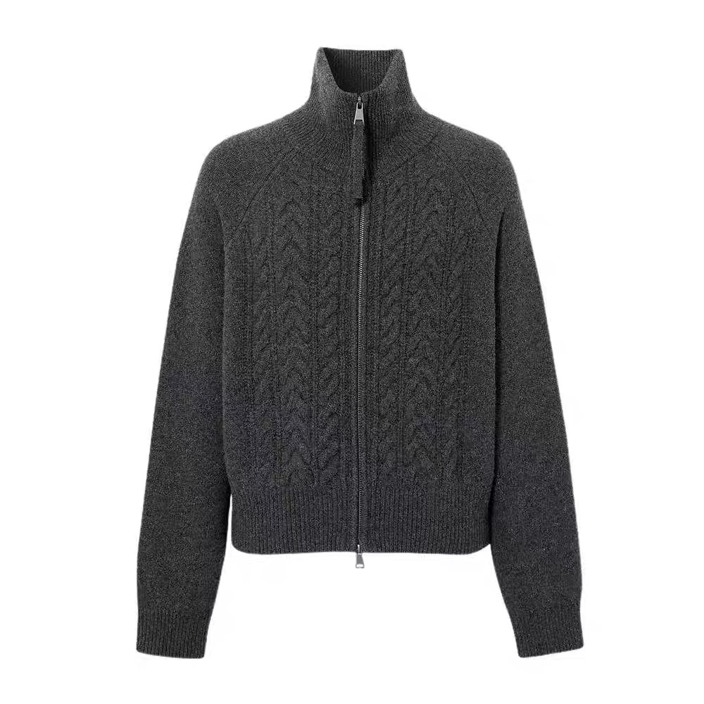 MM商场同款2025秋冬新款时尚休闲立领针织开衫毛衣女上衣女4821