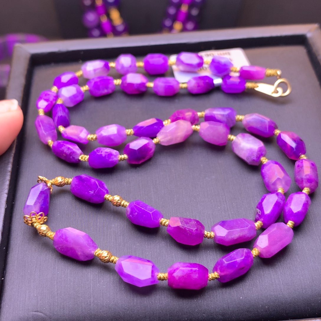 苏纪石（舒俱来）18K金镶嵌项链