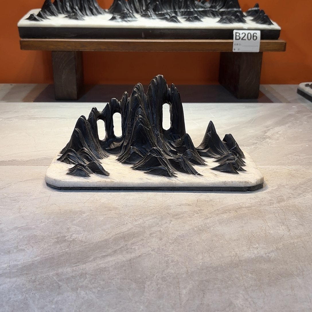 摆件童***里灵璧石奇石摆件 