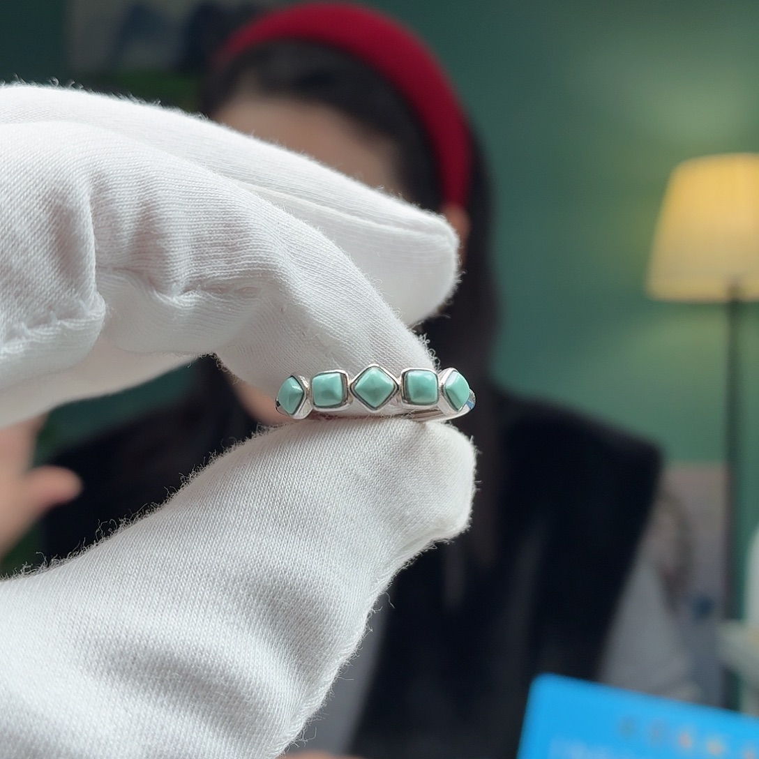 绿松石银S925镶嵌珠宝奇石