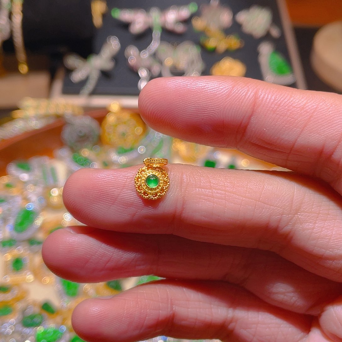 翡翠吊坠(不含链)银S925镶嵌