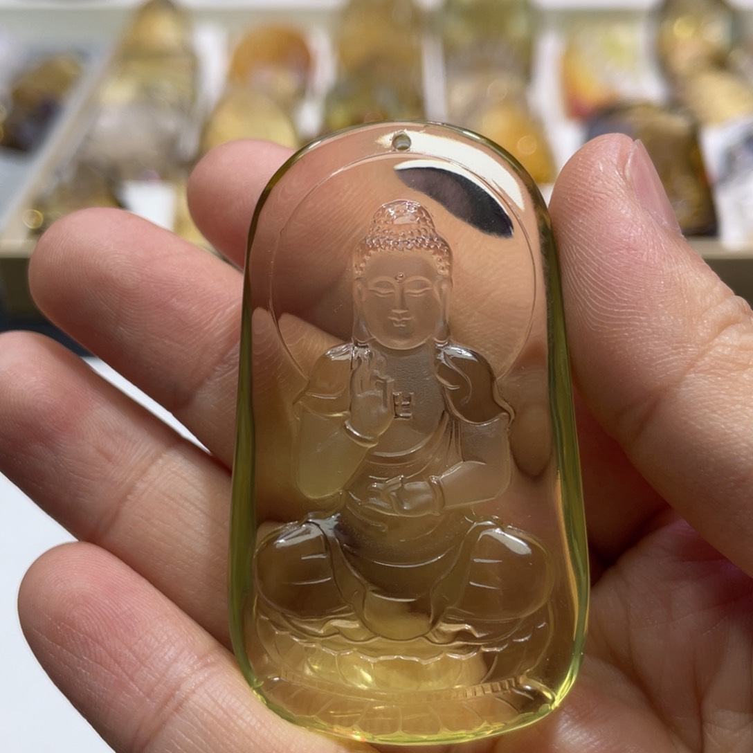 水晶颈饰未镶嵌啵****鱼定制