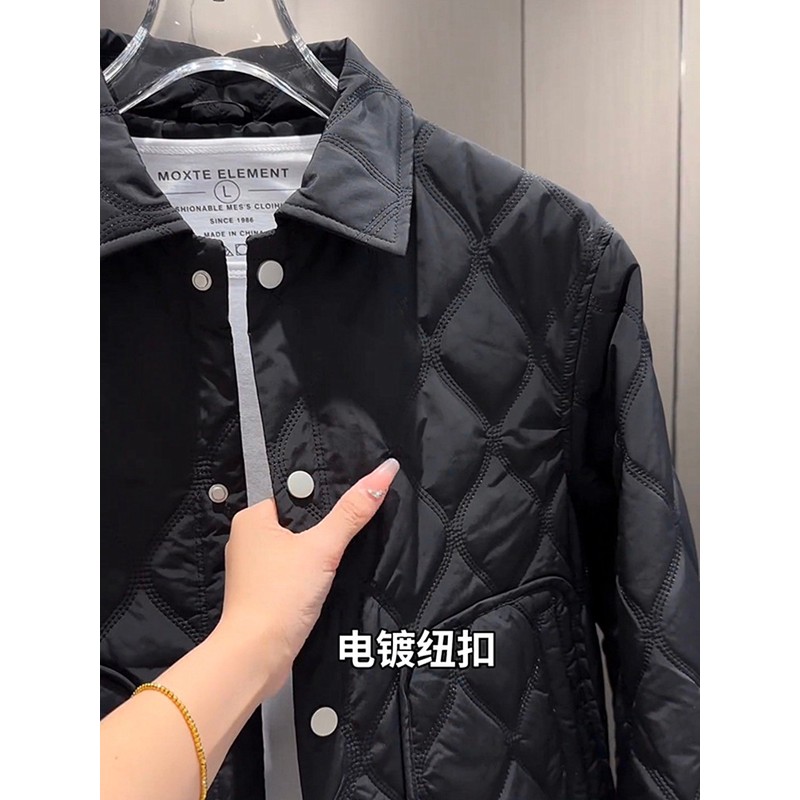 森马男装2025冬季新款简约百搭翻领夹克棉服男士加厚保暖棉袄时