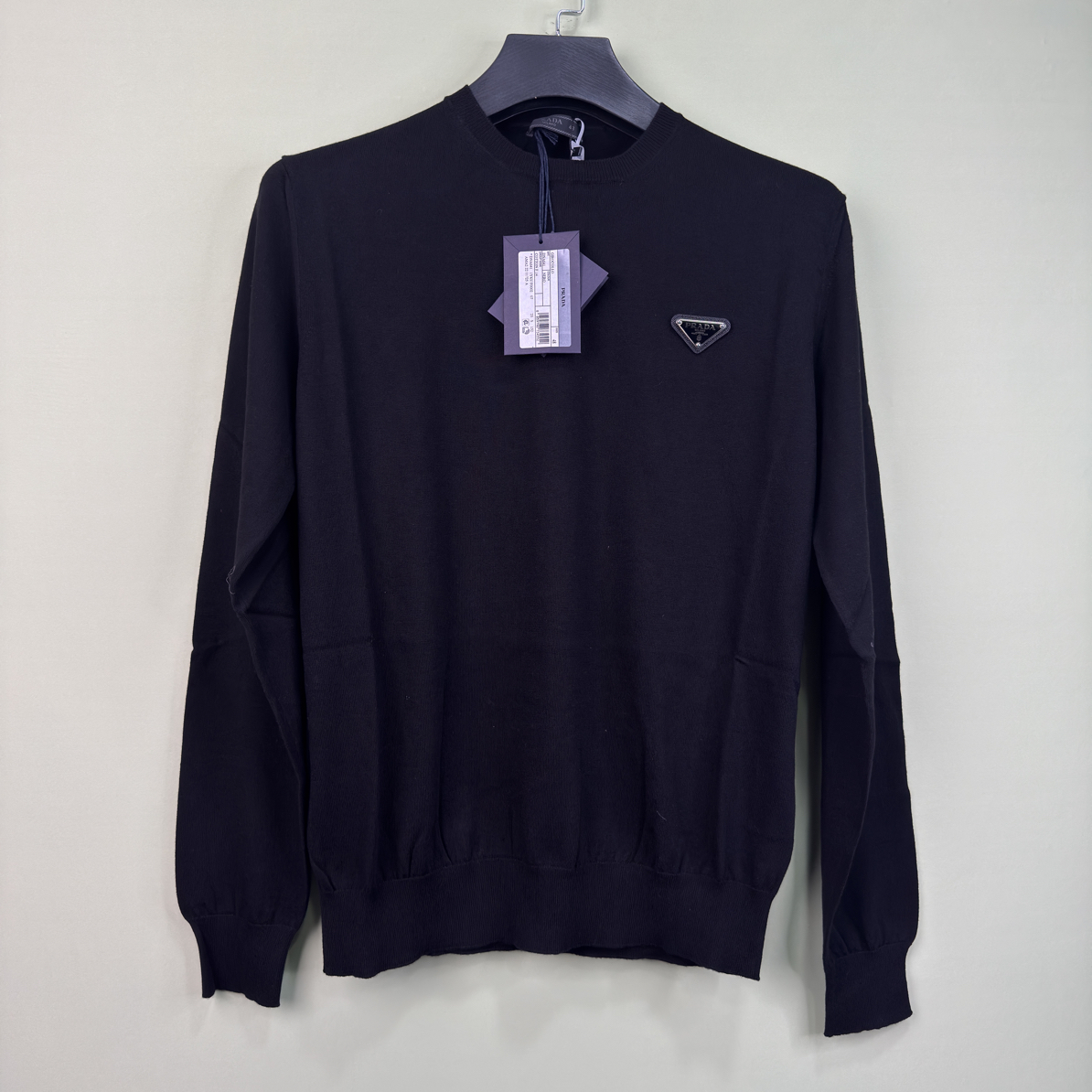 未使用 Prada/普拉达 新款黑色三角标羊毛衫46-56/工价13500