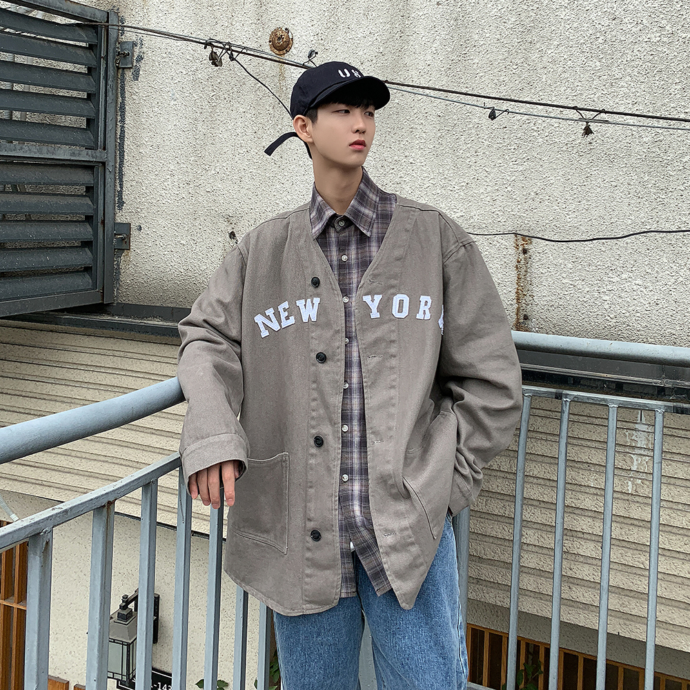 【11265包邮】2025春季新款青少年学生日系潮流字母夹克外套上衣