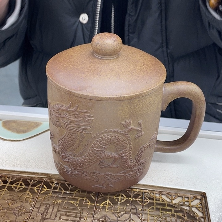 茶杯紫砂柴烧大龙蛋700毫升