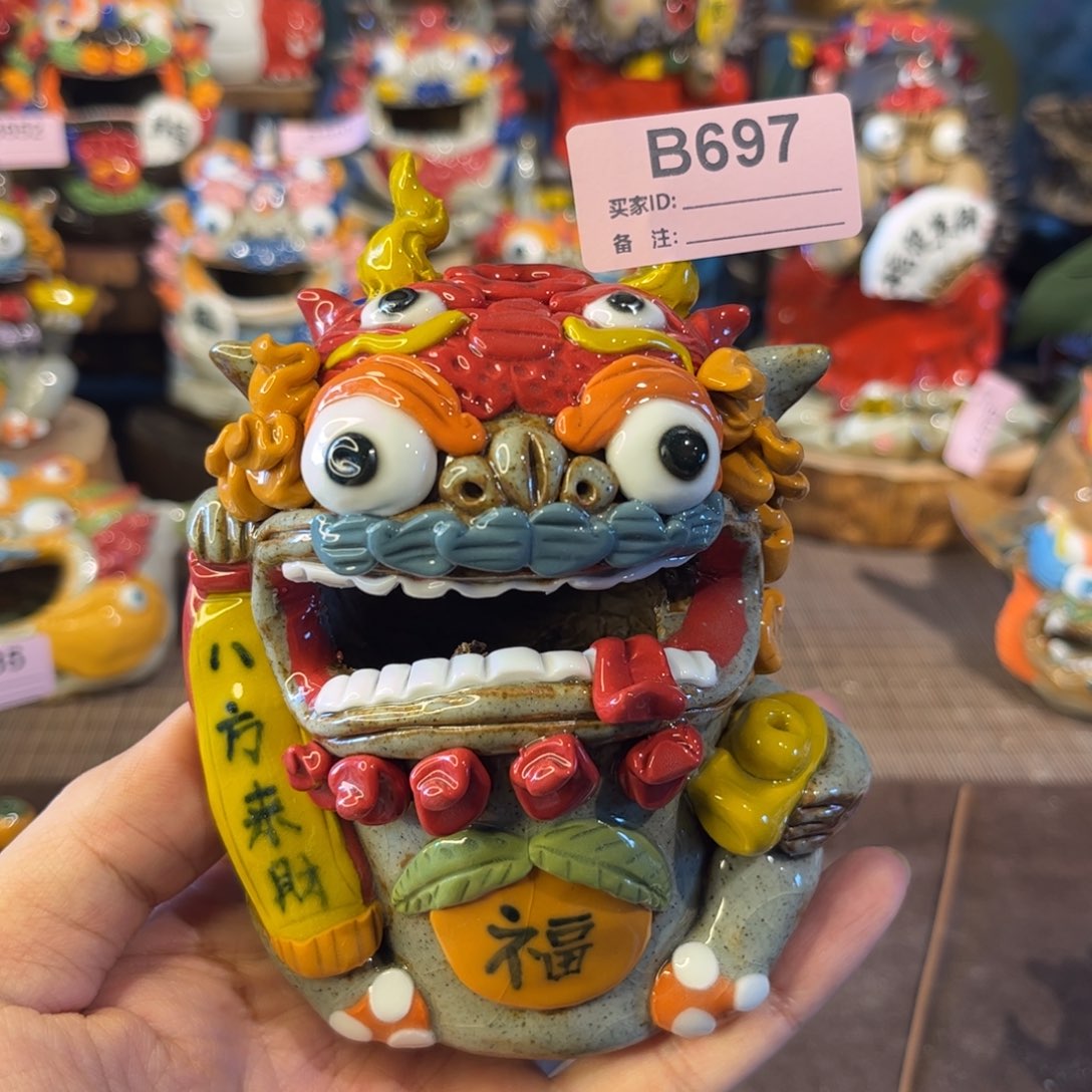 呆***呆泥塑纯手工茶宠摆件