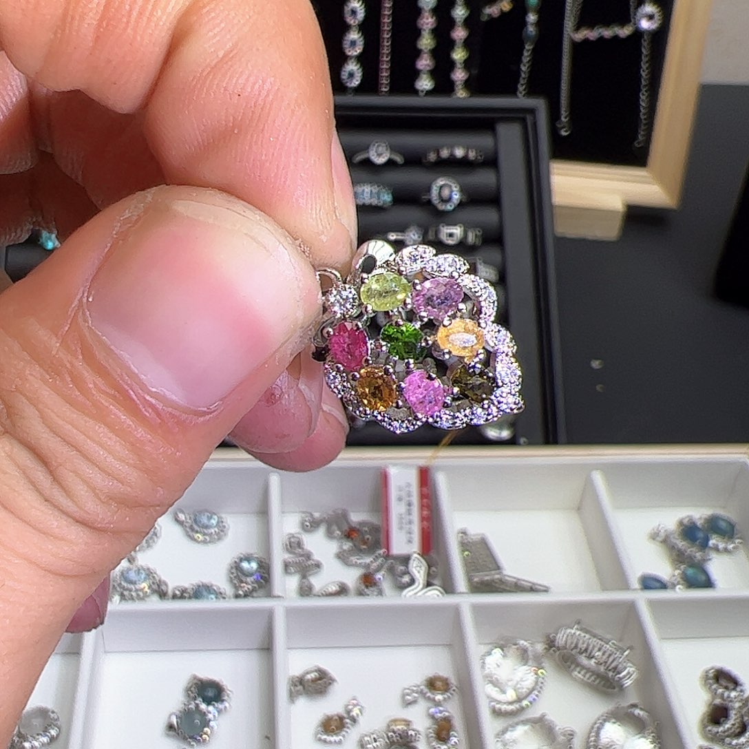 紫晶珠宝半成品银S925镶嵌