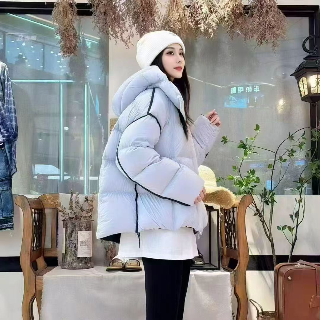 【香香家粉丝专属】2025秋冬新款羽绒服短款连帽加厚洋气简约外套