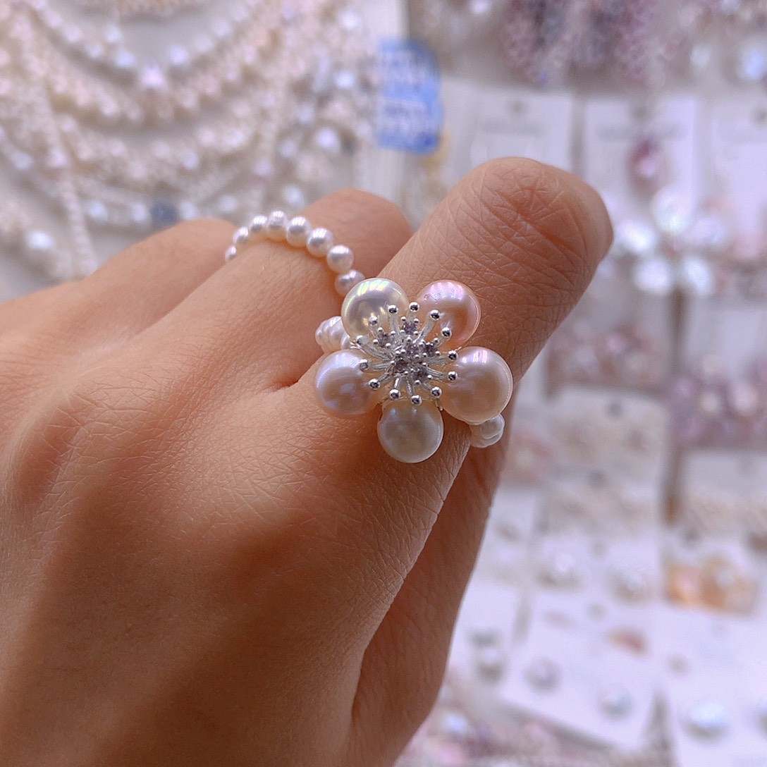 淡水珍珠未镶嵌耳饰戒指